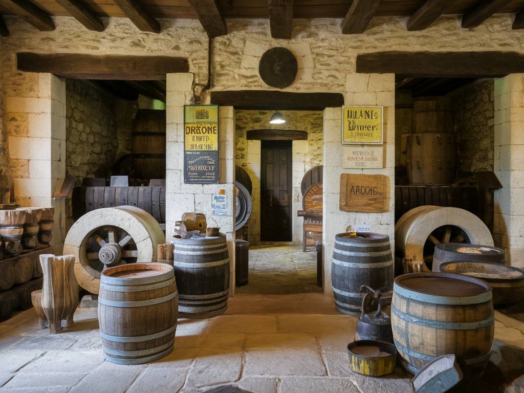 Les moulins à huile d'olive traditionnels de la Drôme et de l'Ardèche : savoir-faire et patrimoine local.